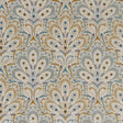 CLARKE AND CLARKE F1332/05.CAC.0 PERSIA TEAL/SPICE Fabric - Eade's Wallpaper