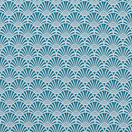 CLARKE AND CLARKE F1351/04.CAC.0 ZELLIGE TEAL Fabric - Eade's Wallpaper