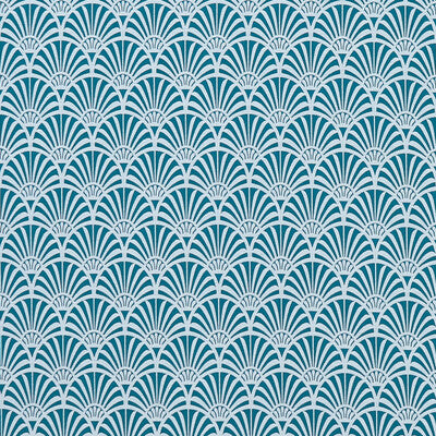 CLARKE AND CLARKE F1351/04.CAC.0 ZELLIGE TEAL Fabric - Eade's Wallpaper