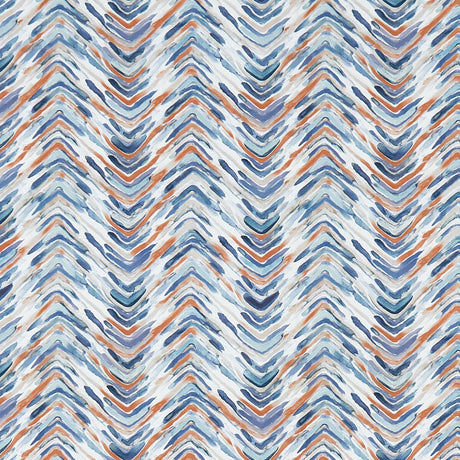 CLARKE AND CLARKE F1358/03.CAC.0 MEDLEY TEAL/SPICE Fabric - Eade's Wallpaper