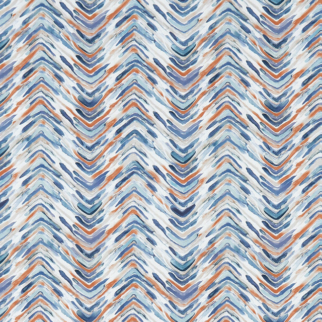 CLARKE AND CLARKE F1358/03.CAC.0 MEDLEY TEAL/SPICE Fabric - Eade's Wallpaper