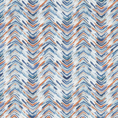 CLARKE AND CLARKE F1358/03.CAC.0 MEDLEY TEAL/SPICE Fabric - Eade's Wallpaper