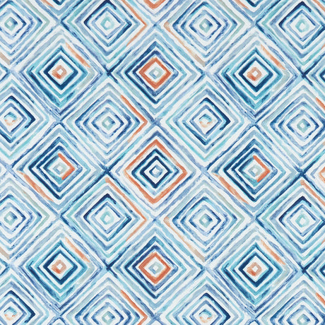 CLARKE AND CLARKE F1359/02.CAC.0 OTIS DENIM/SPICE Fabric - Eade's Wallpaper