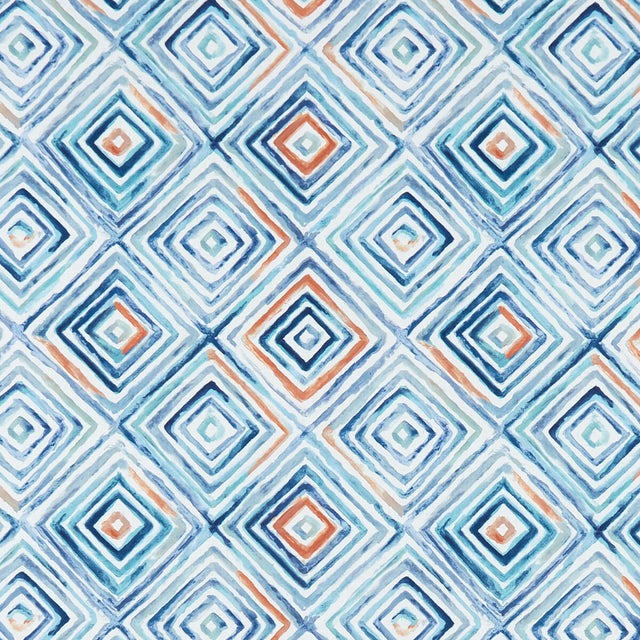 CLARKE AND CLARKE F1359/02.CAC.0 OTIS DENIM/SPICE Fabric - Eade's Wallpaper