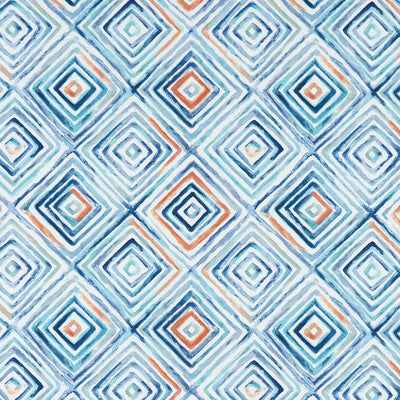 CLARKE AND CLARKE F1359/02.CAC.0 OTIS DENIM/SPICE Fabric - Eade's Wallpaper