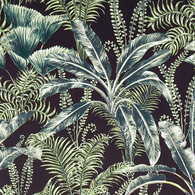CLARKE AND CLARKE F1367/01.CAC.0 MAJORELLE VELVET CHARCOAL Fabric - Eade's Wallpaper