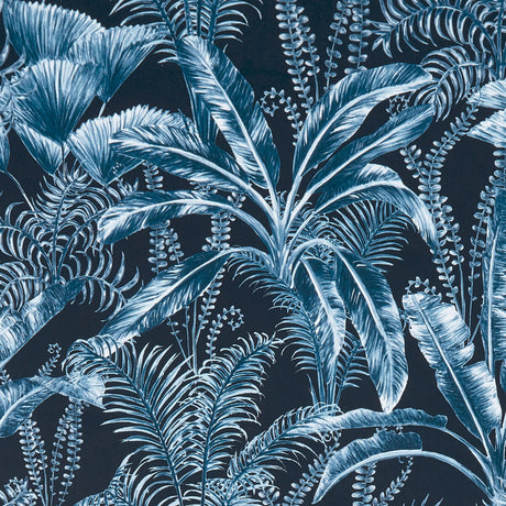 CLARKE AND CLARKE F1367/02.CAC.0 MAJORELLE VELVET MIDNIGHT Fabric - Eade's Wallpaper