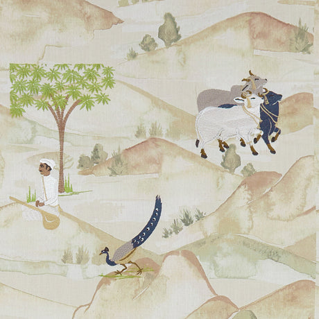 CLARKE AND CLARKE F1371/03.CAC.0 SAHARA DENIM Fabric - Eade's Wallpaper