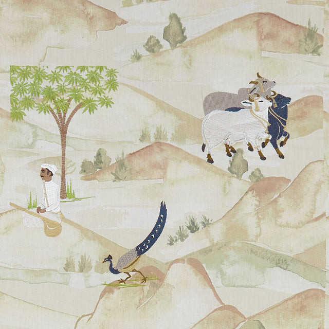 CLARKE AND CLARKE F1371/03.CAC.0 SAHARA DENIM Fabric - Eade's Wallpaper