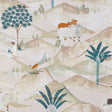 CLARKE AND CLARKE F1371/04.CAC.0 SAHARA TEAL/SPICE Fabric - Eade's Wallpaper
