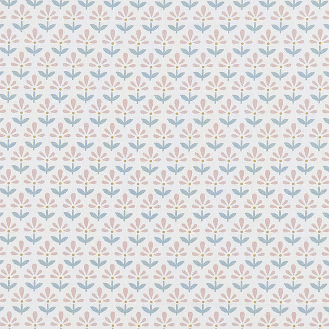 CLARKE AND CLARKE F1373/01.CAC.0 FLEUR BLUSH/MINERAL Fabric - Eade's Wallpaper