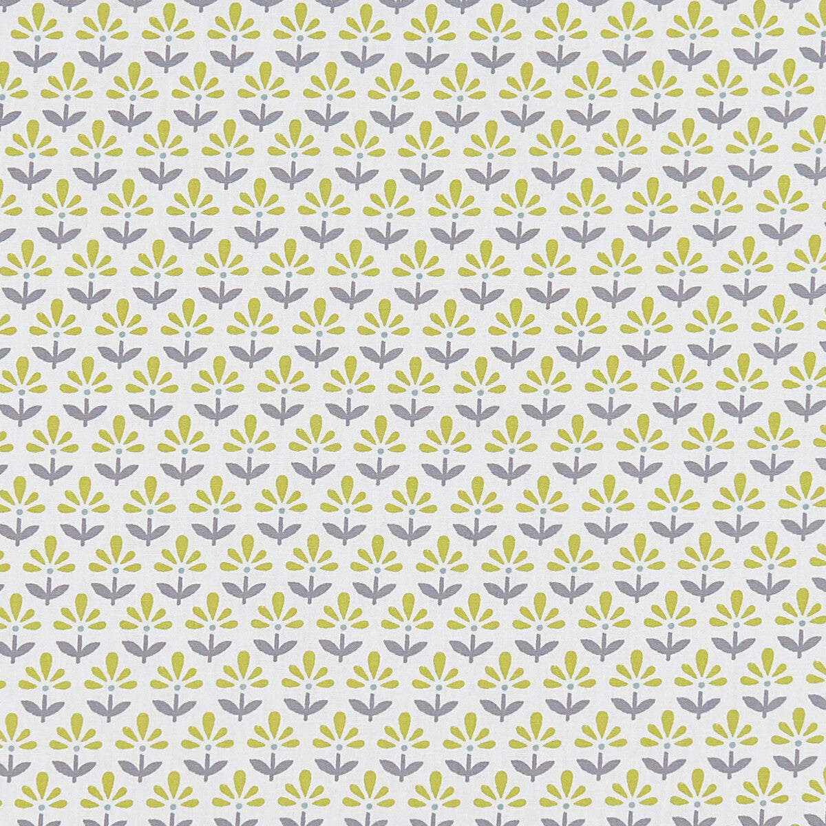 CLARKE AND CLARKE F1373/03.CAC.0 FLEUR CHARTREUSE/CHARCOAL Fabric - Eade's Wallpaper