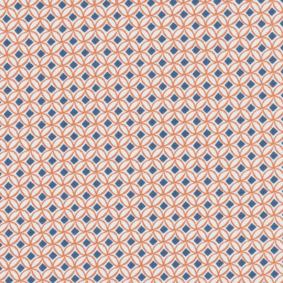 CLARKE AND CLARKE F1377/02.CAC.0 ORTIS DENIM/SPICE Fabric - Eade's Wallpaper