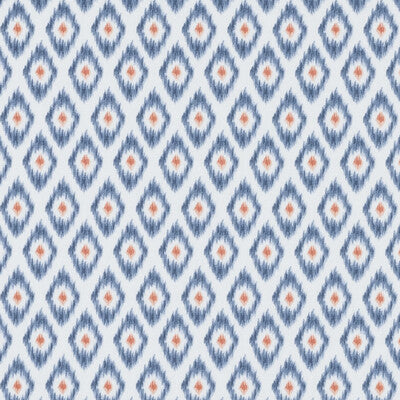 CLARKE AND CLARKE F1379/02.CAC.0 ZORA DENIM/SPICE Fabric - Eade's Wallpaper