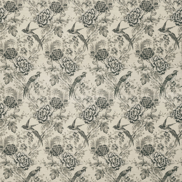 CLARKE AND CLARKE F1429/02.CAC.0 AVIUM CHARCOAL Fabric - Eade's Wallpaper