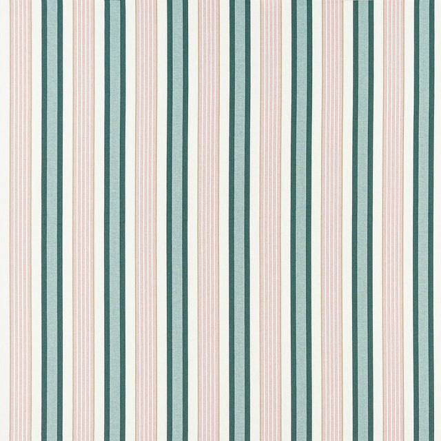 CLARKE AND CLARKE F1430/04.CAC.0 BELVOIR EMERALD/BLUSH Fabric - Eade's Wallpaper