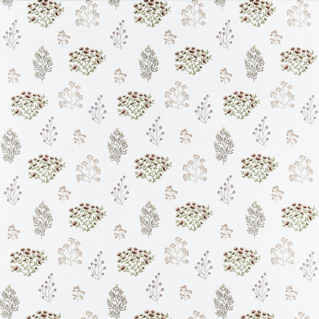 CLARKE AND CLARKE F1431/01.CAC.0 FLORIS BLUSH/DAMSON Fabric - Eade's Wallpaper