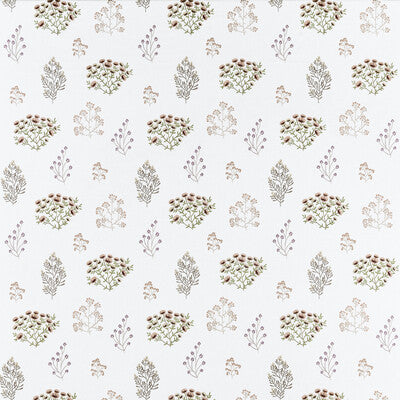 CLARKE AND CLARKE F1431/01.CAC.0 FLORIS BLUSH/DAMSON Fabric - Eade's Wallpaper