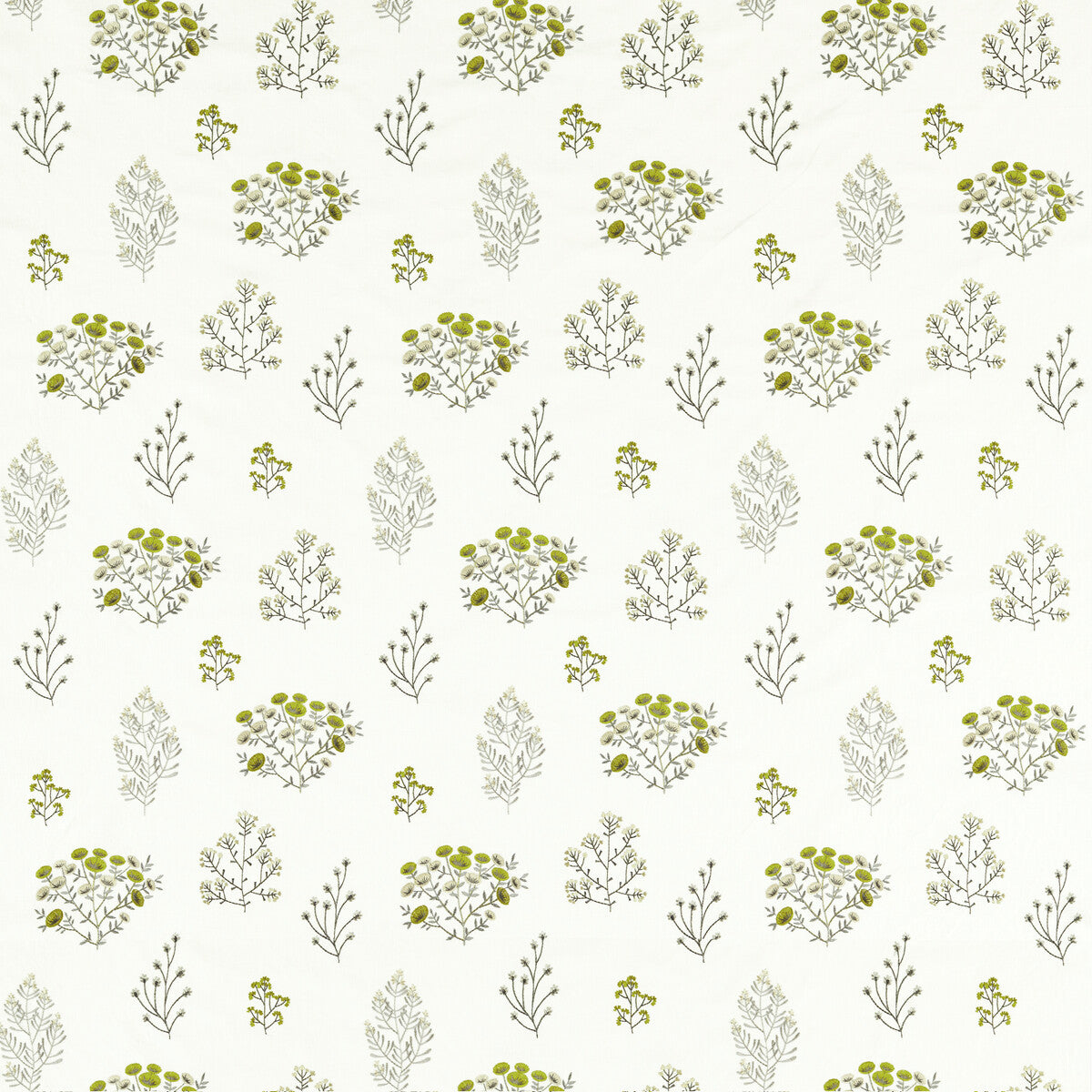 CLARKE AND CLARKE F1431/02.CAC.0 FLORIS CHARTREUSE Fabric - Eade's Wallpaper