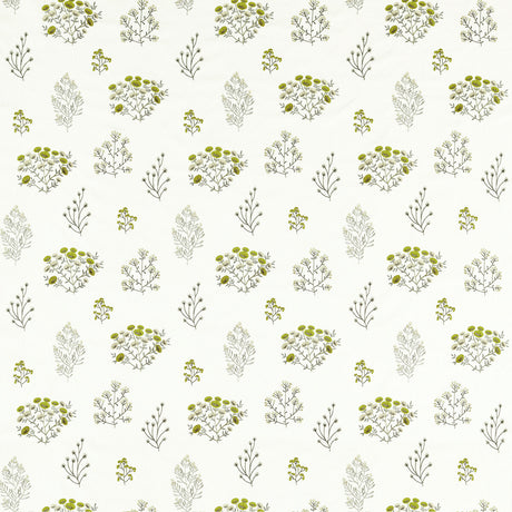 CLARKE AND CLARKE F1431/02.CAC.0 FLORIS CHARTREUSE Fabric - Eade's Wallpaper
