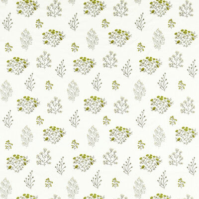 CLARKE AND CLARKE F1431/02.CAC.0 FLORIS CHARTREUSE Fabric - Eade's Wallpaper