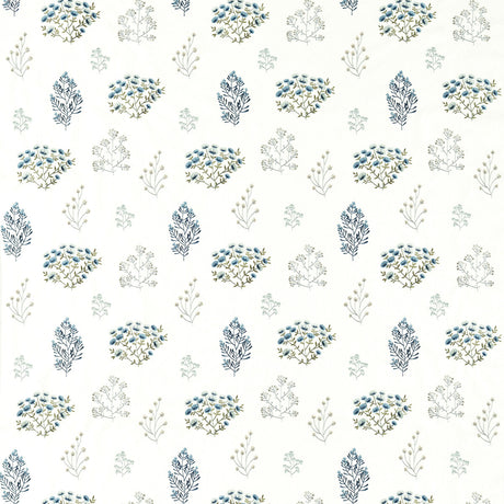 CLARKE AND CLARKE F1431/04.CAC.0 FLORIS MINERAL/DENIM Fabric - Eade's Wallpaper