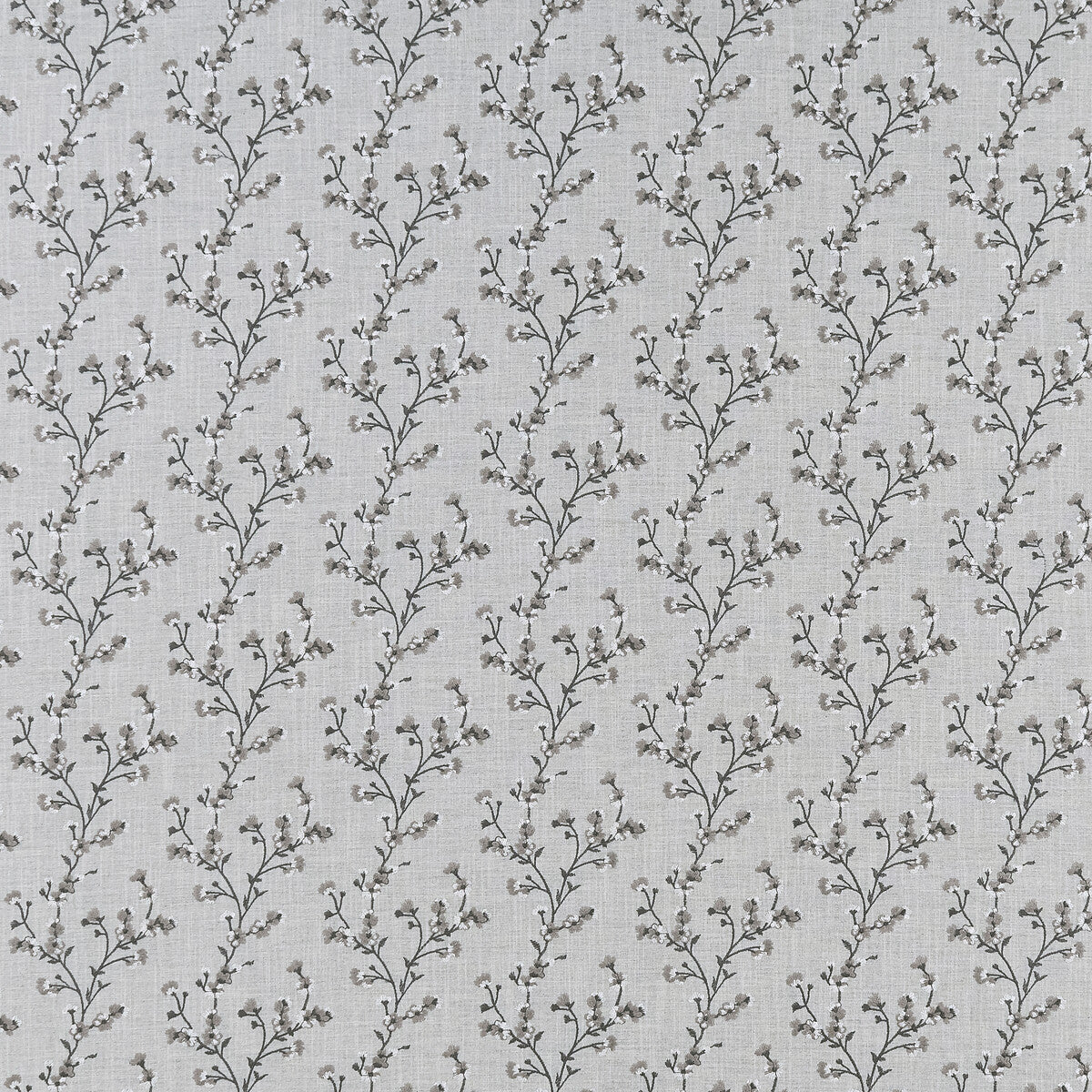 CLARKE AND CLARKE F1439/01.CAC.0 BLOSSOM CHARCOAL Fabric - Eade's Wallpaper