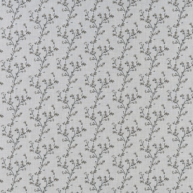 CLARKE AND CLARKE F1439/01.CAC.0 BLOSSOM CHARCOAL Fabric - Eade's Wallpaper