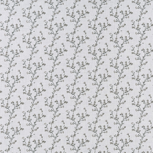 CLARKE AND CLARKE F1439/04.CAC.0 BLOSSOM SILVER Fabric - Eade's Wallpaper