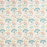 CLARKE AND CLARKE F1462/02.CAC.0 BOHEMIA CORAL/TEAL Fabric - Eade's Wallpaper