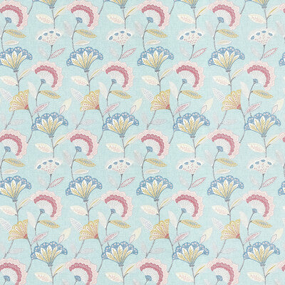 CLARKE AND CLARKE F1462/04.CAC.0 BOHEMIA MINERAL/BLUSH Fabric - Eade's Wallpaper