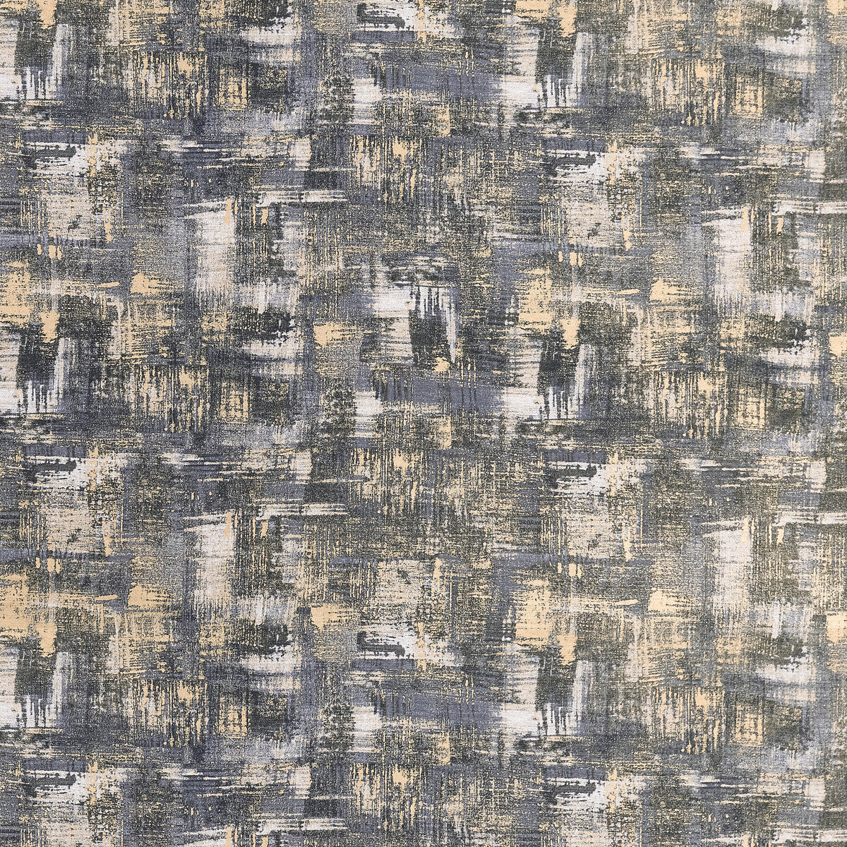 CLARKE AND CLARKE F1472/01.CAC.0 TESSELLATI CHARCOAL/GOLD Fabric - Eade's Wallpaper