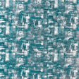 CLARKE AND CLARKE F1472/05.CAC.0 TESSELLATI TEAL/GILVER Fabric - Eade's Wallpaper