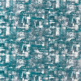 CLARKE AND CLARKE F1472/05.CAC.0 TESSELLATI TEAL/GILVER Fabric - Eade's Wallpaper