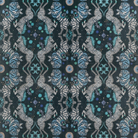 CLARKE AND CLARKE F1474/02.CAC.0 CASPIAN VELVET NAVY Fabric - Eade's Wallpaper