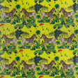 CLARKE AND CLARKE F1477/01.CAC.0 LOST WORLD VELVET LIME Fabric - Eade's Wallpaper