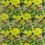 CLARKE AND CLARKE F1477/01.CAC.0 LOST WORLD VELVET LIME Fabric - Eade's Wallpaper