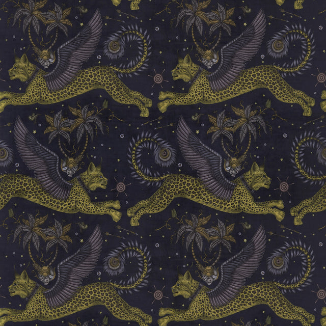 CLARKE AND CLARKE F1478/01.CAC.0 LYNX VELVET CHARCOAL Fabric - Eade's Wallpaper