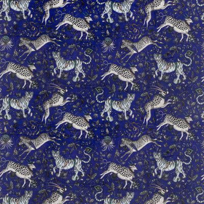 CLARKE AND CLARKE F1479/01.CAC.0 PROTEA VELVET BLUE Fabric - Eade's Wallpaper