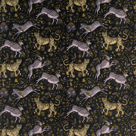 CLARKE AND CLARKE F1479/02.CAC.0 PROTEA VELVET CHARCOAL Fabric - Eade's Wallpaper