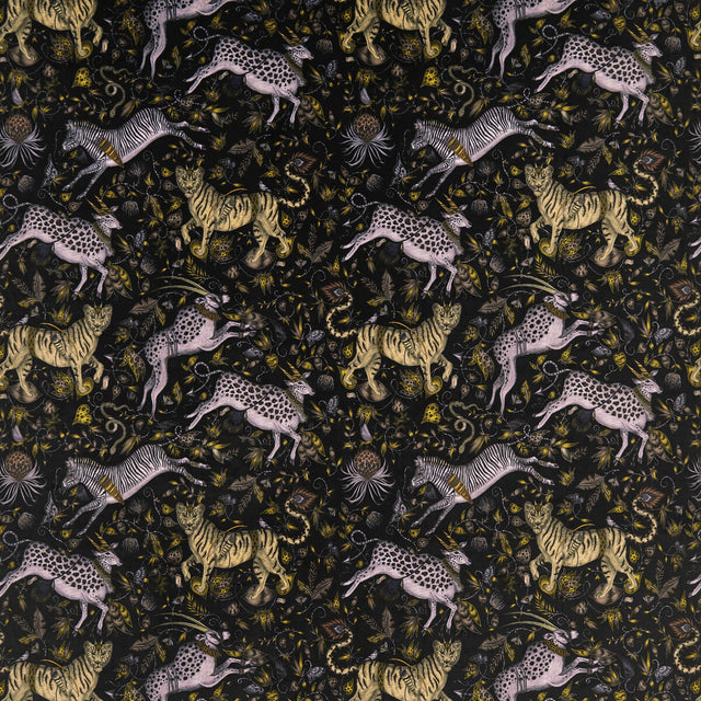 CLARKE AND CLARKE F1479/02.CAC.0 PROTEA VELVET CHARCOAL Fabric - Eade's Wallpaper