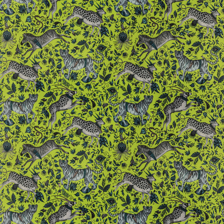 CLARKE AND CLARKE F1479/04.CAC.0 PROTEA VELVET LIME Fabric - Eade's Wallpaper