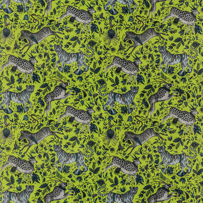 CLARKE AND CLARKE F1479/04.CAC.0 PROTEA VELVET LIME Fabric - Eade's Wallpaper