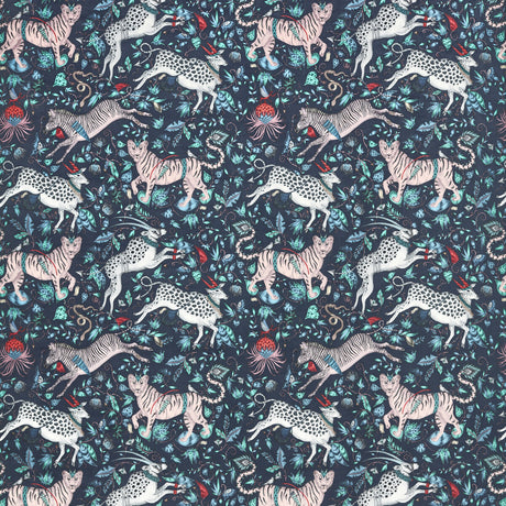 CLARKE AND CLARKE F1479/05.CAC.0 PROTEA VELVET NAVY Fabric - Eade's Wallpaper