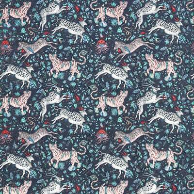 CLARKE AND CLARKE F1479/05.CAC.0 PROTEA VELVET NAVY Fabric - Eade's Wallpaper
