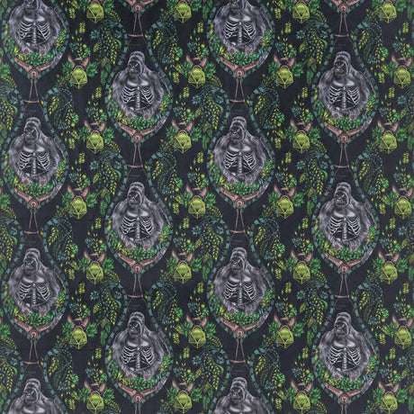 CLARKE AND CLARKE F1480/01.CAC.0 SILVERBACK VELVT CHARCOAL Fabric - Eade's Wallpaper
