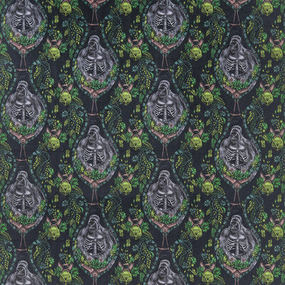 CLARKE AND CLARKE F1480/01.CAC.0 SILVERBACK VELVT CHARCOAL Fabric - Eade's Wallpaper
