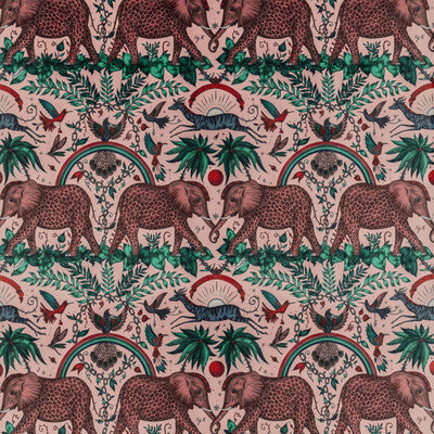 CLARKE AND CLARKE F1481/01.CAC.0 ZAMBEZI VELVET PINK Fabric - Eade's Wallpaper