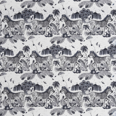 CLARKE AND CLARKE F1484/01.CAC.0 LOST WORLD SATIN BLUE Fabric - Eade's Wallpaper