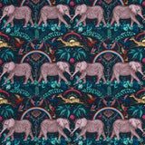 CLARKE AND CLARKE F1487/02.CAC.0 ZAMBEZI SATIN NAVY Fabric - Eade's Wallpaper